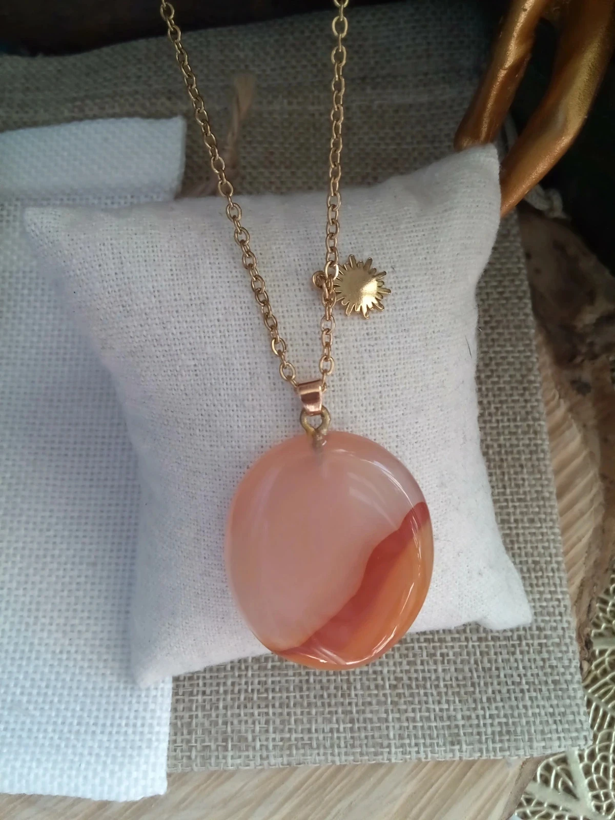 Collier natuurlijke agaatsteen – photo 4
